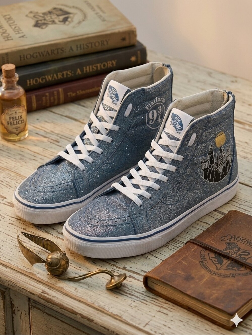 607 Vans x Harry Potter Sk8-Hi Zip "Hogwarts Castle" -Kids Size 6.0 / Womens 7.5